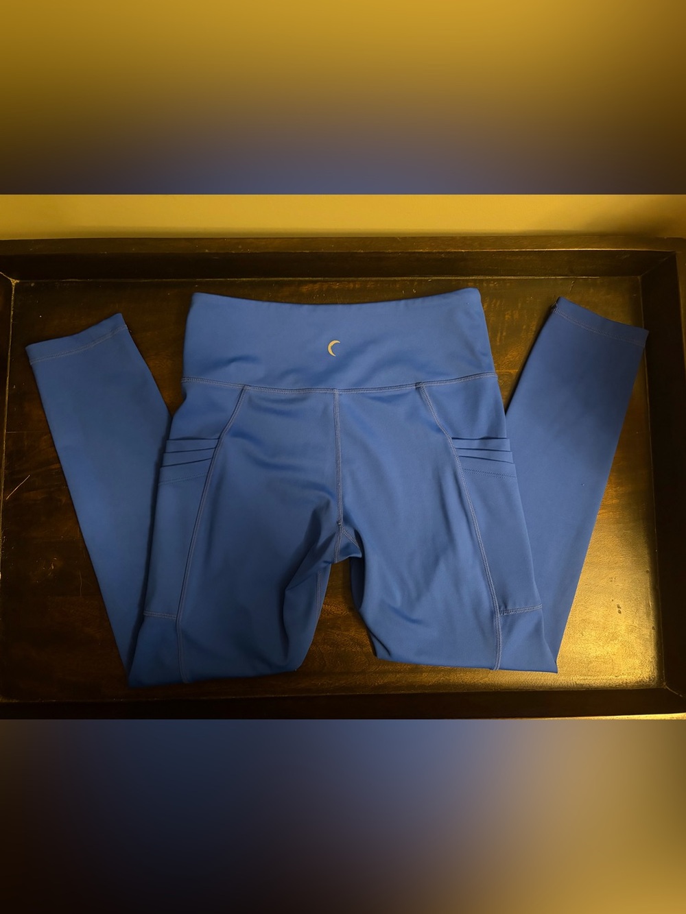 Blue Zyia 3/4 Leggings with pockets